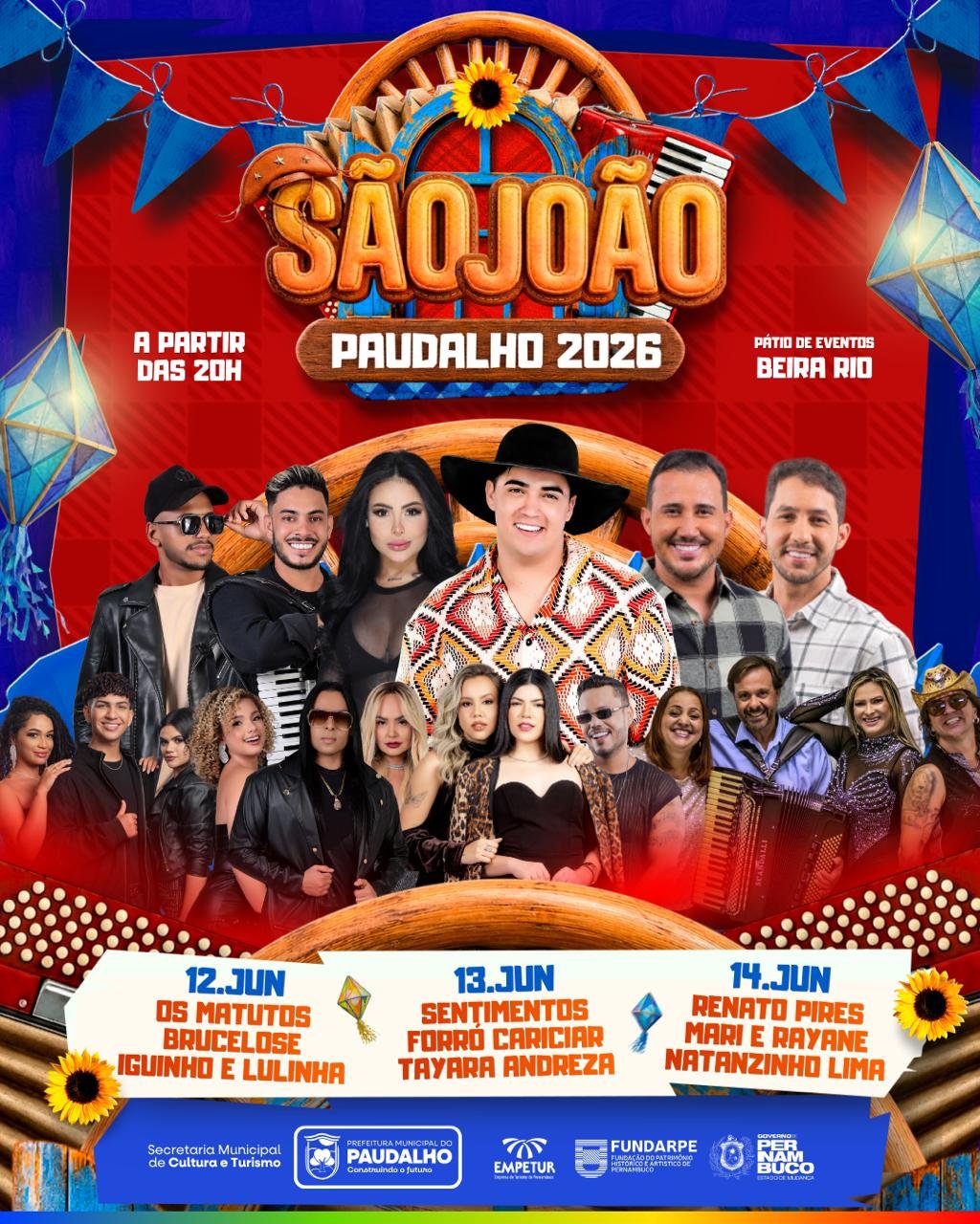 São João Paudalho 2026 terá grandes atrações e programação especial no Beira Rio e na Vila São João São João Paudalho 2026 terá grandes atrações e programação especial no Beira Rio e na Vila São João