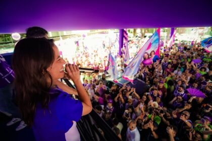 Raquel Lyra diz que “Pernambuco não tem dono” durante adesivaço no Recife