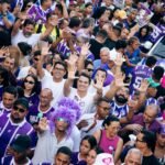 Raquel Lyra arrasta multidão em São Lourenço da Mata ao lado de Diego Cabral e João de Nadegi