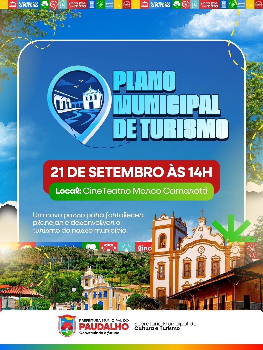 Paudalho apresenta Plano Municipal de Turismo para fortalecer e planejar o desenvolvimento do setor Paudalho apresenta Plano Municipal de Turismo para fortalecer e planejar o desenvolvimento do setor